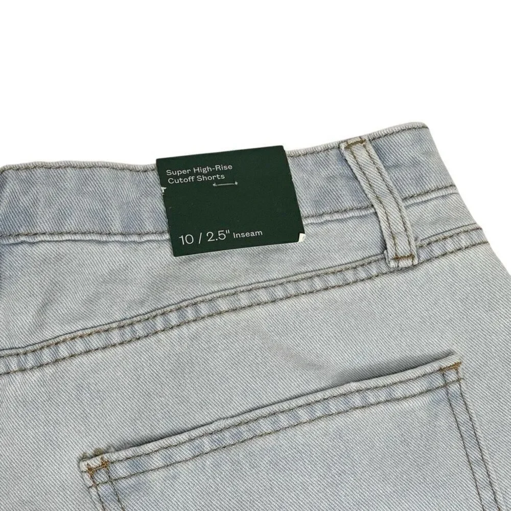 Wild Fable NWT light wash super high rise cutoff shorts size 10